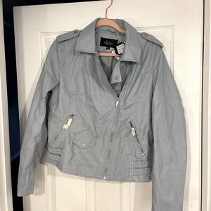 Periwinkle leather jacket